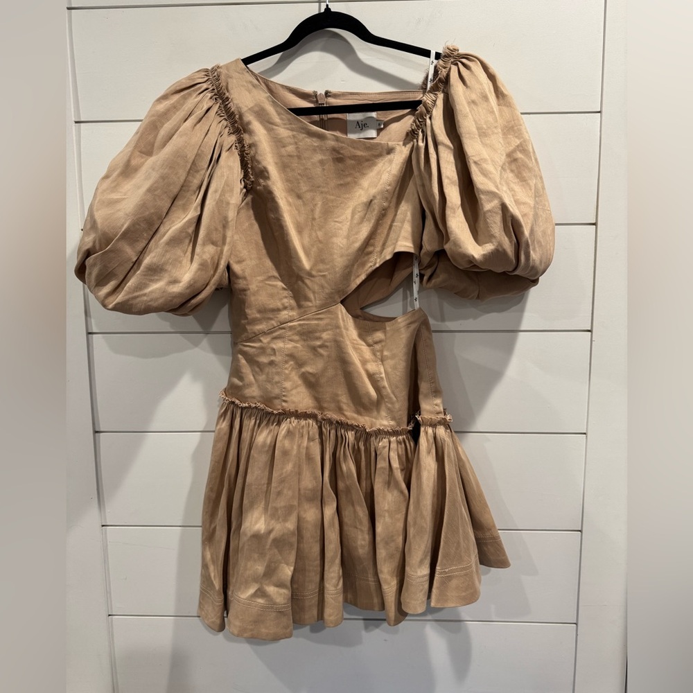 Aje tan Chateau cutout mini dress - Picture 3 of 7